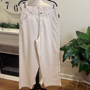 Lee Beige Carpenter Dungarees